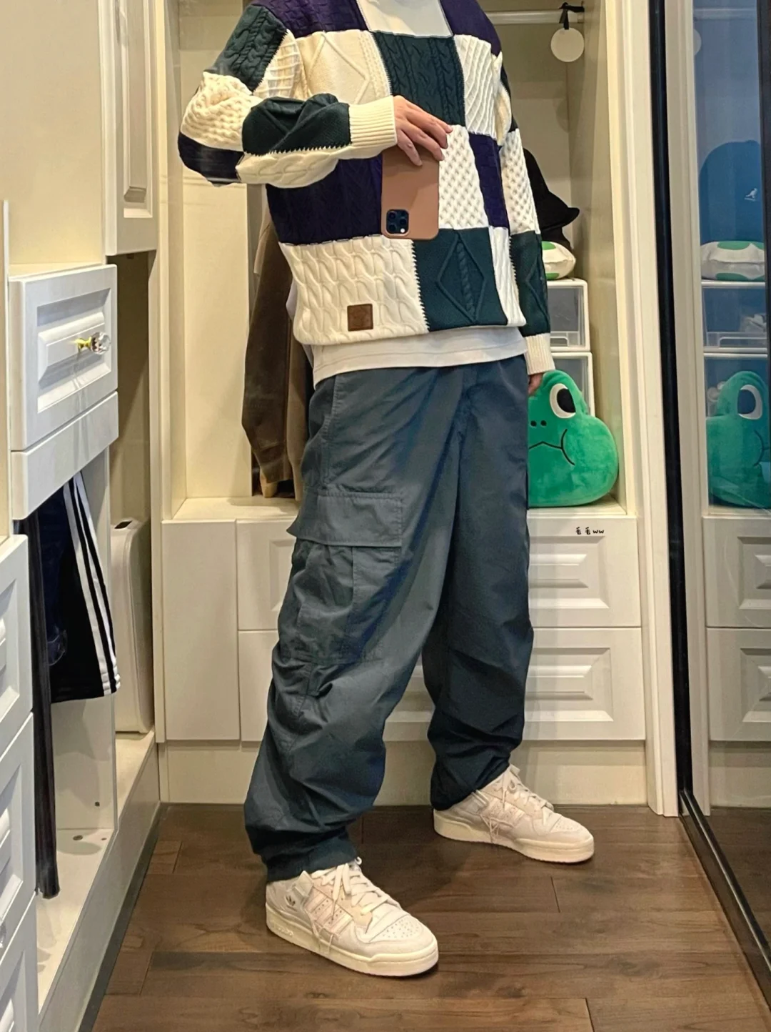 毛衣叠穿｜格纹穿搭