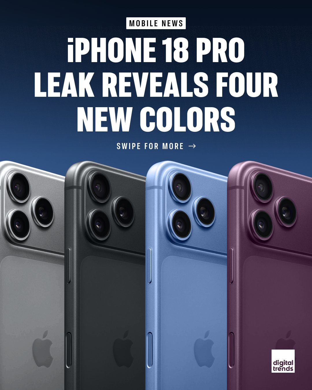 iPhone18Pro相机盖板曝光 这么看来还是蓝色最好看，其次银色后摄DECO