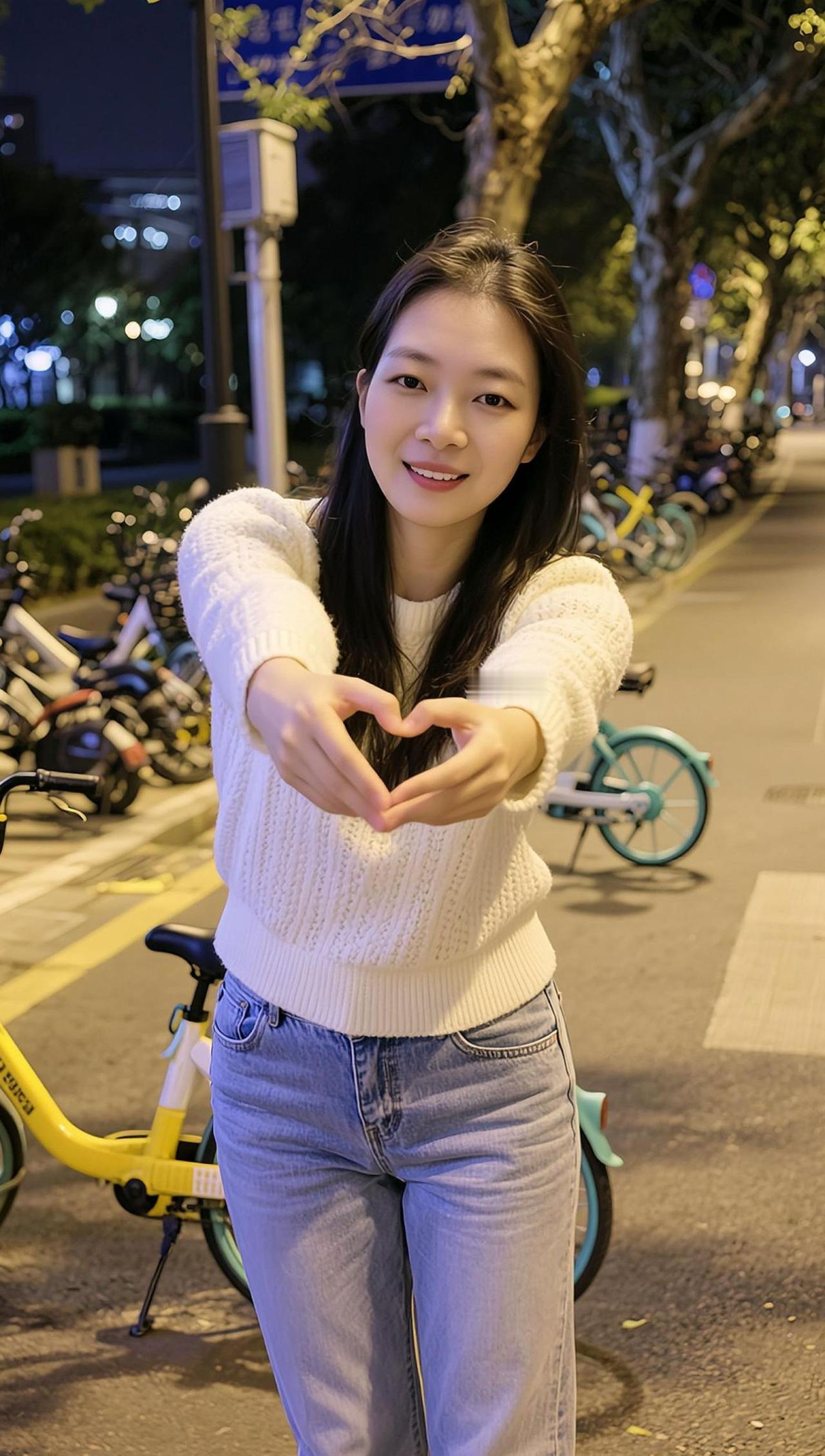 AI夜景生活照休闲穿搭 甜系女孩 颜值巅峰 抖音玩法合伙人计划