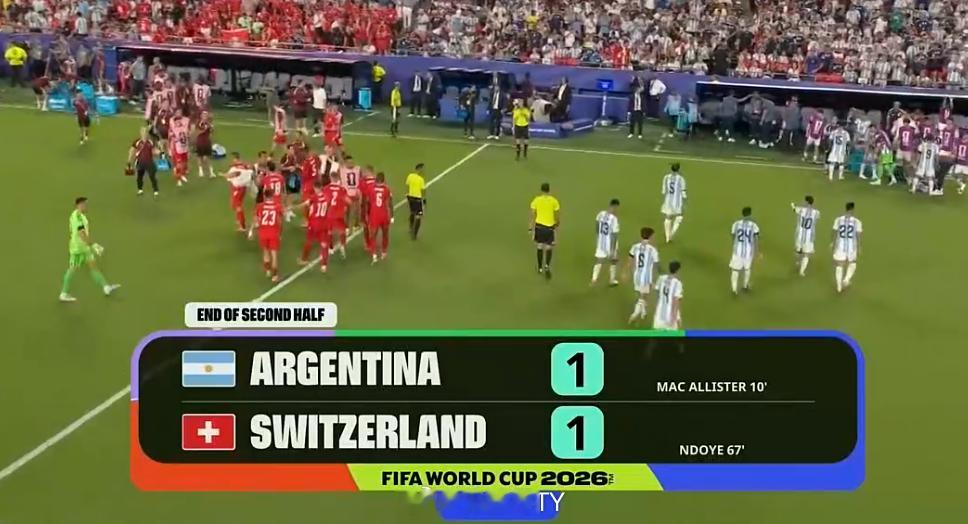 阿根廷vs瑞士【世界杯】播报2026美加墨世界杯1/4决赛在堪萨斯城打响。卫冕冠