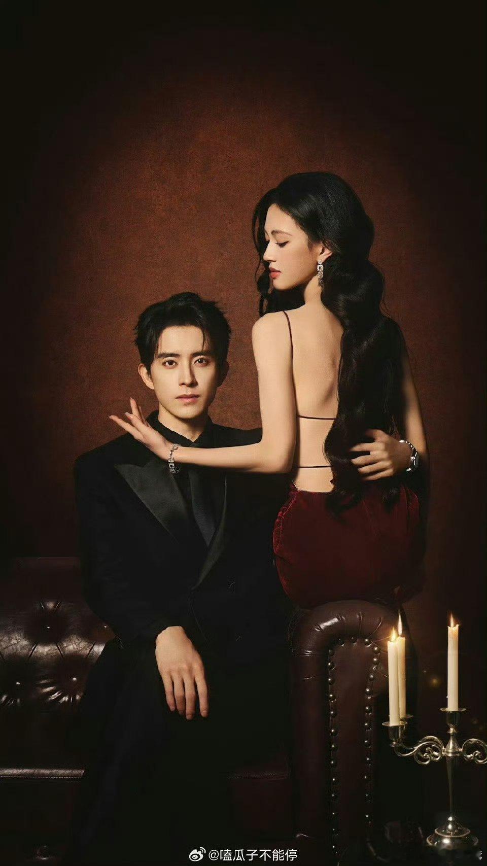 敖瑞鹏沈羽洁《不二之臣》最新双人海报，豪门夫妇既视感！！