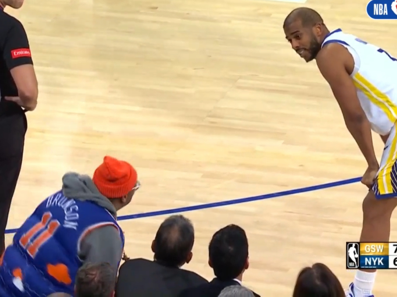 保罗和斯派克李？[doge]#勇士vs尼克斯# ​​​