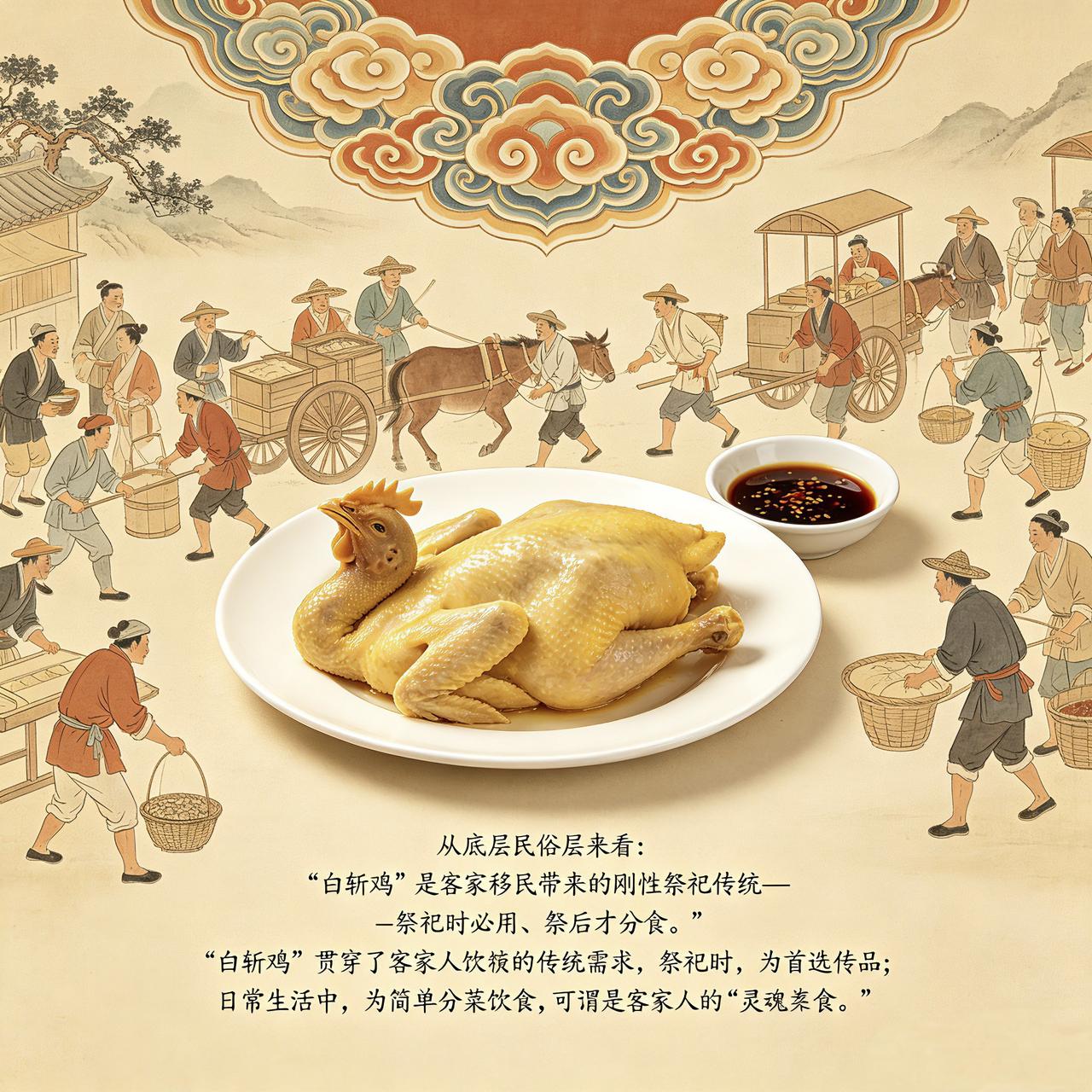 “祭牲整鸡、祭后分食”这套礼制，其根源是来自北方中原地区的上古礼乐。只是随着历代