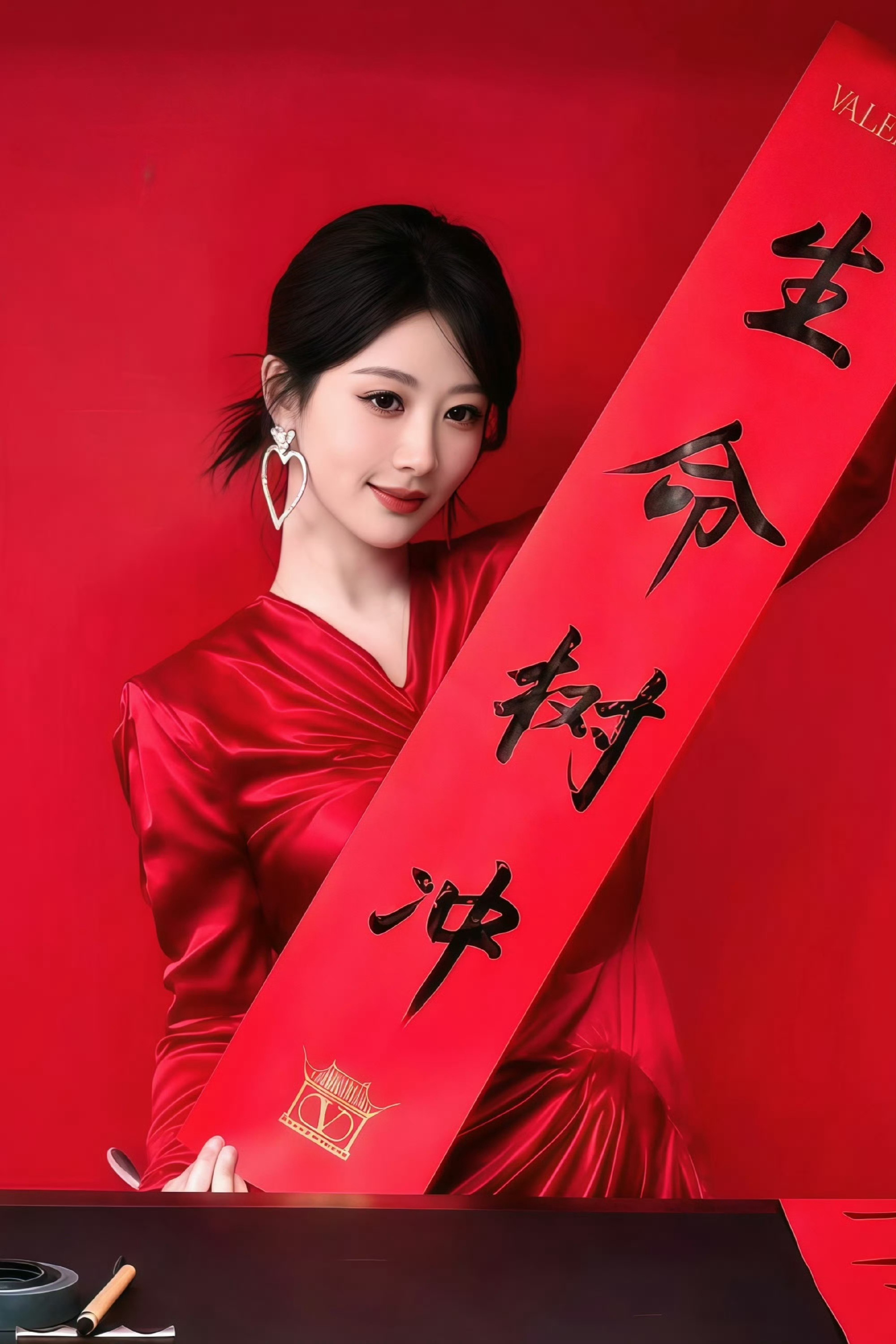 杨紫红裙好明媚杨紫红裙好美，这气场绝了