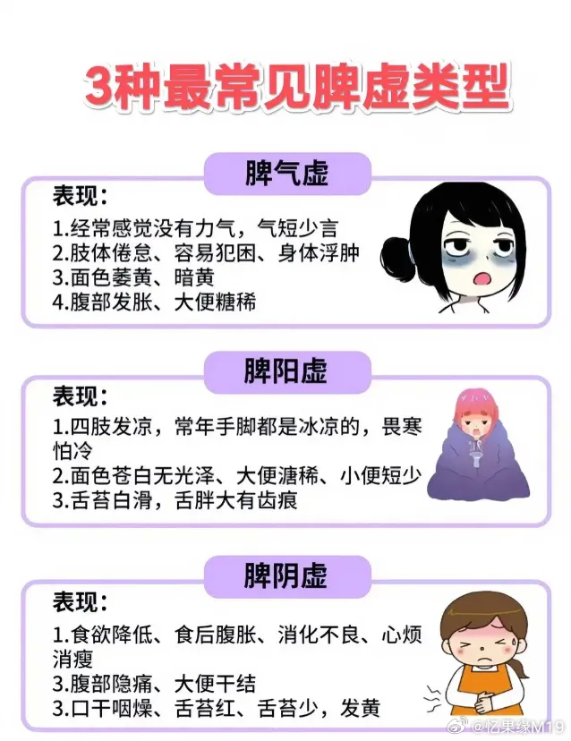 【中医养生，3种脾虚常见类型，表现及调养各不同，方便对照脾在中医里被称为“后天之