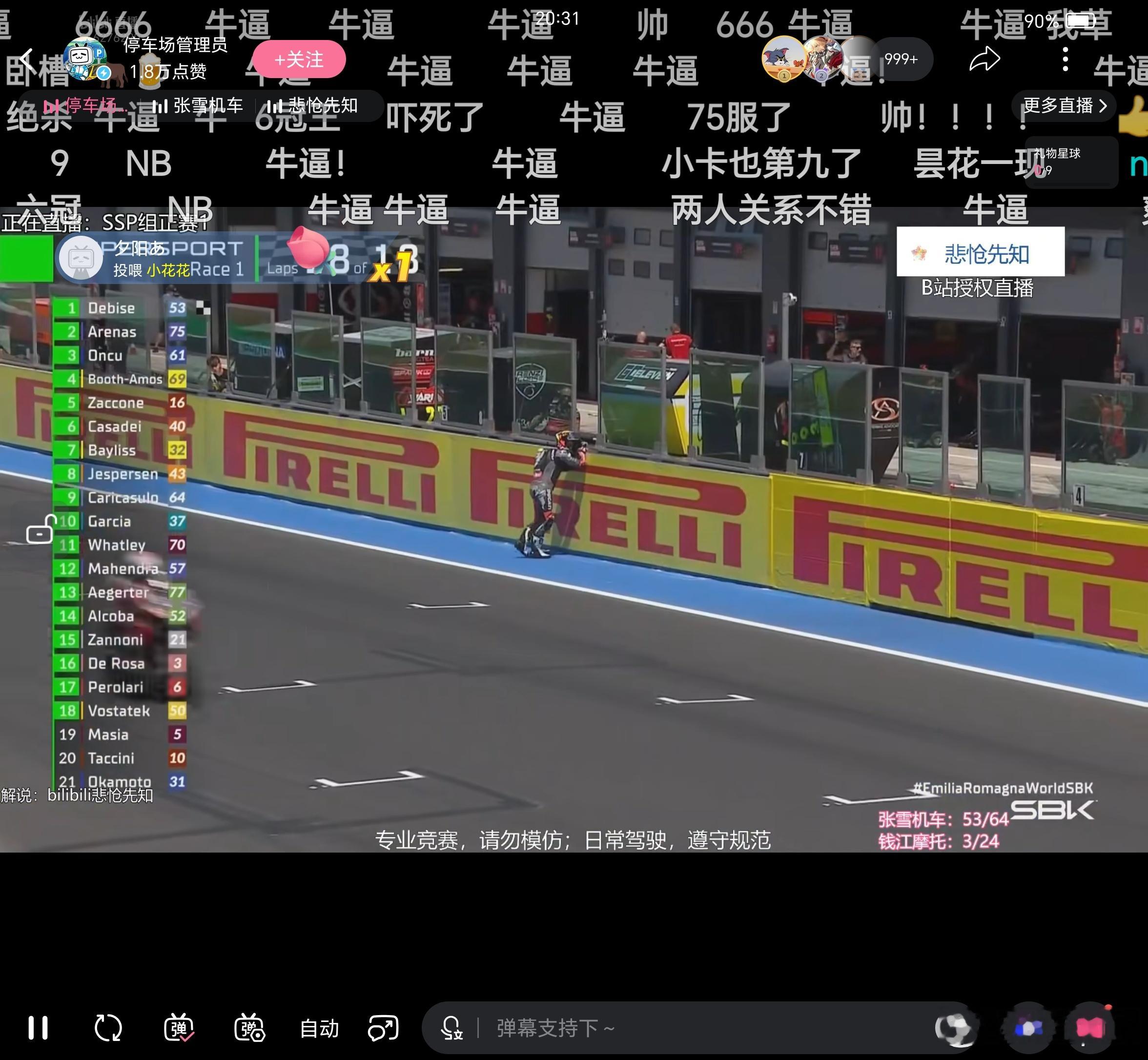 张雪机车又又又又又又夺冠了 WSBK意大利站，又是第一，德比斯太牛了。 