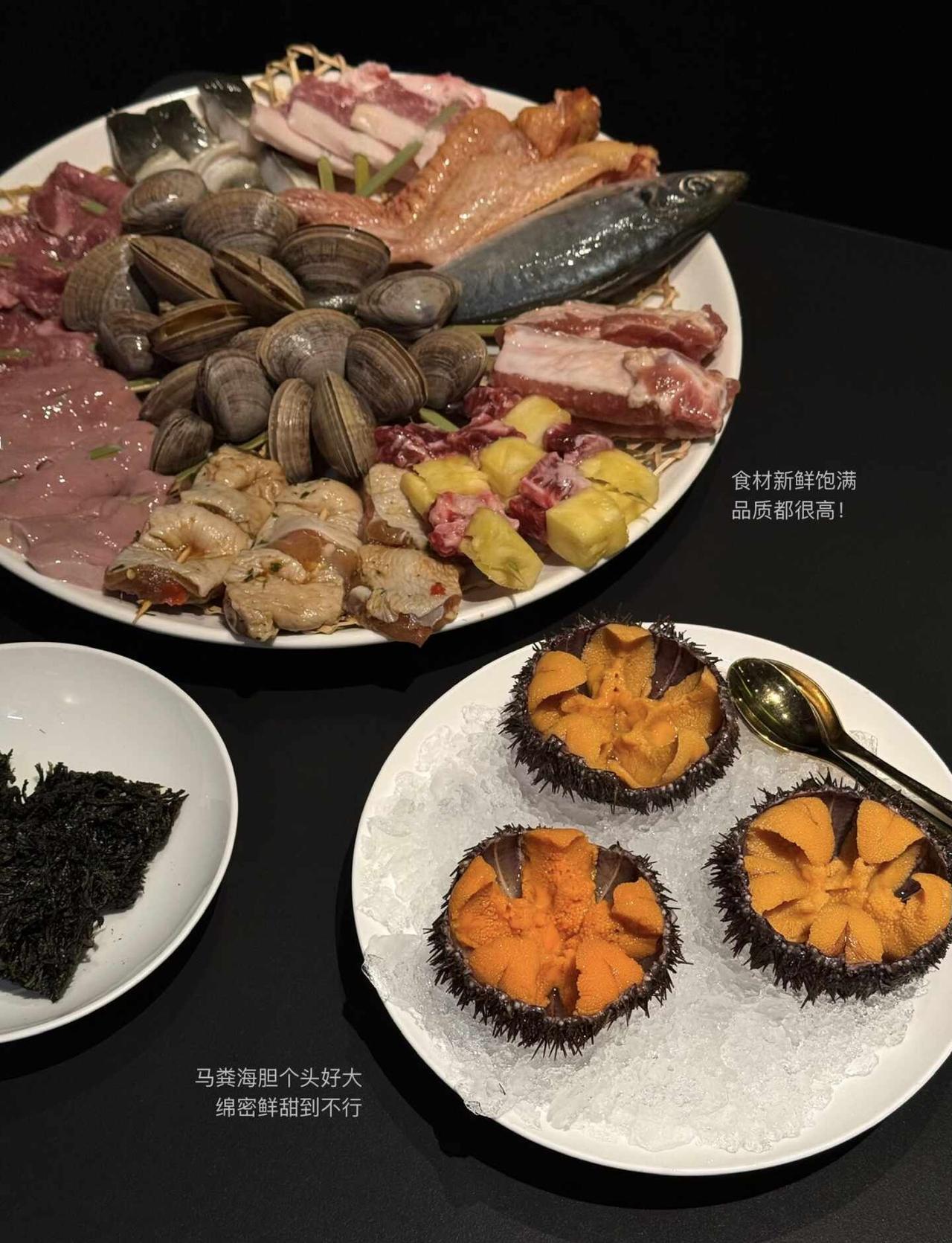 广州｜在猎德吃到顶夯海鲜火锅！！
.
食材肉眼可见的新鲜 且品质很高
马粪海胆个