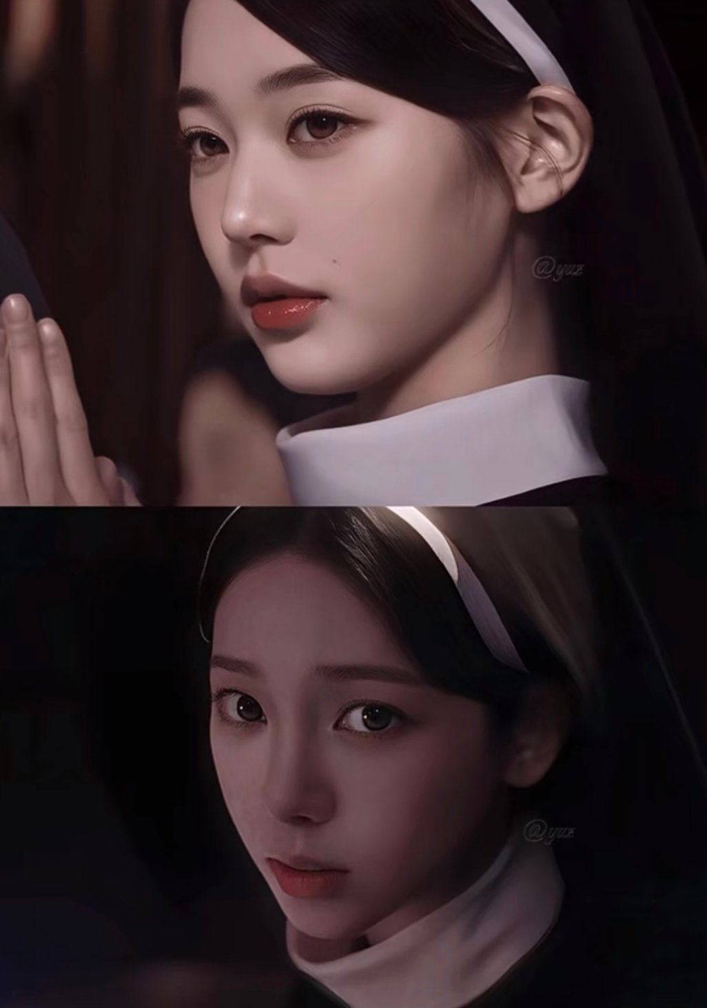 张元英柳智敏修女造型【张元英 柳智敏】张元英看起来是表面无害但实则压根不信教、甚