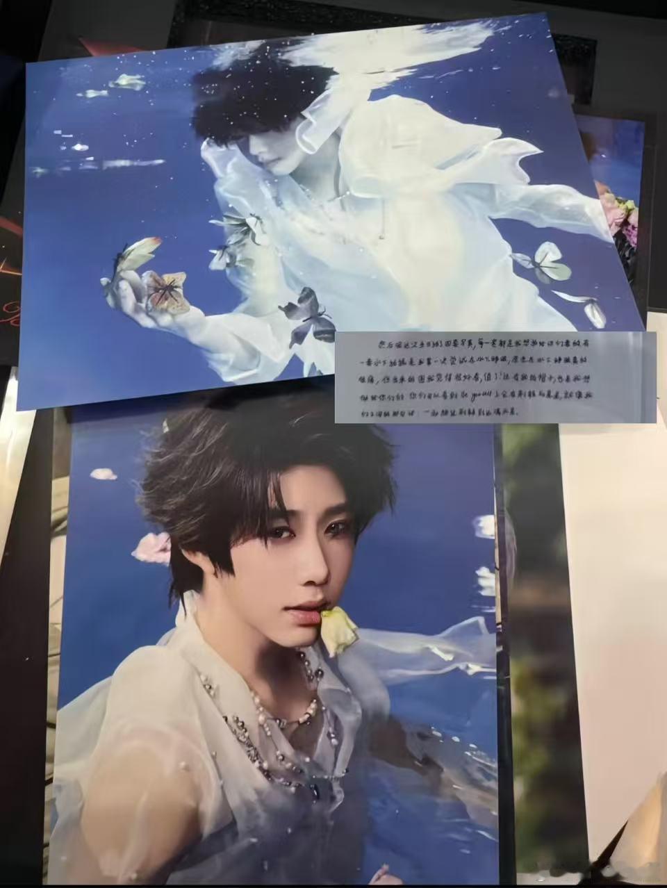 陈奕恒水下写真陈奕恒生周手写信 很难不爱陈奕恒这份细腻，生周周边准备了氛围感水下