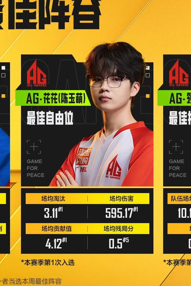最佳自由位 六宫格已达成花神！！！！！！PEL第二周最佳阵容AG仙崽第二周淘汰王