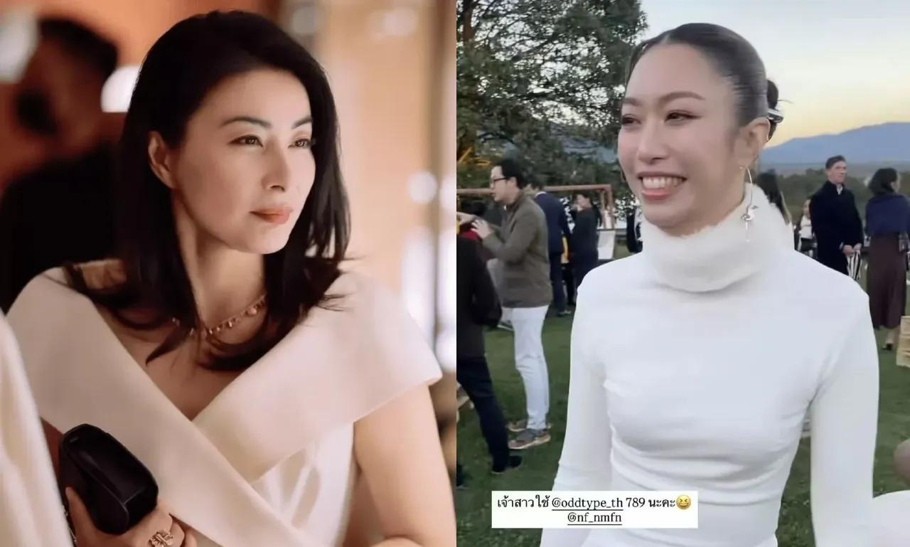 眼尖的网友发现，
郭晶晶居然没出席霍启仁的婚礼，
立马就有各种猜测冒了出来
 