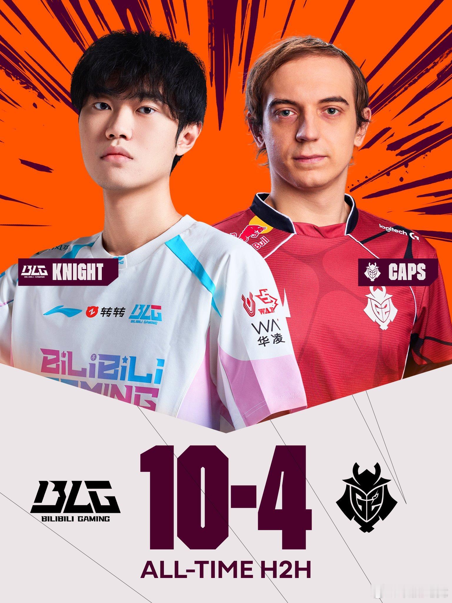 BLG和G2历史交手记录BLG 10-4 G2g2上单喊话binG2发文要零封B