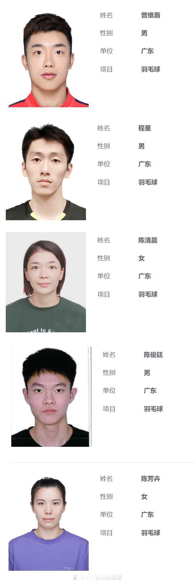 全运会羽毛球赛 广东队部分参赛队员热点现场 ​​​