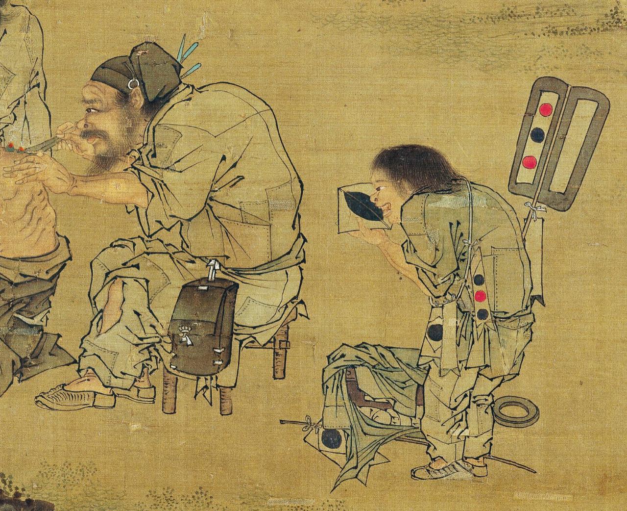 这是矫情吗？在宋代绘画中已经有一些程式化的语言，也可以说程式化的夸张，比如说描绘