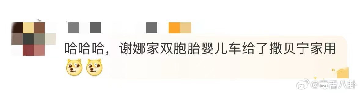 谢娜家双胞胎婴儿车给了撒贝宁家用 撒贝宁在节目里爆料：自家娃用的婴儿车是谢娜送的
