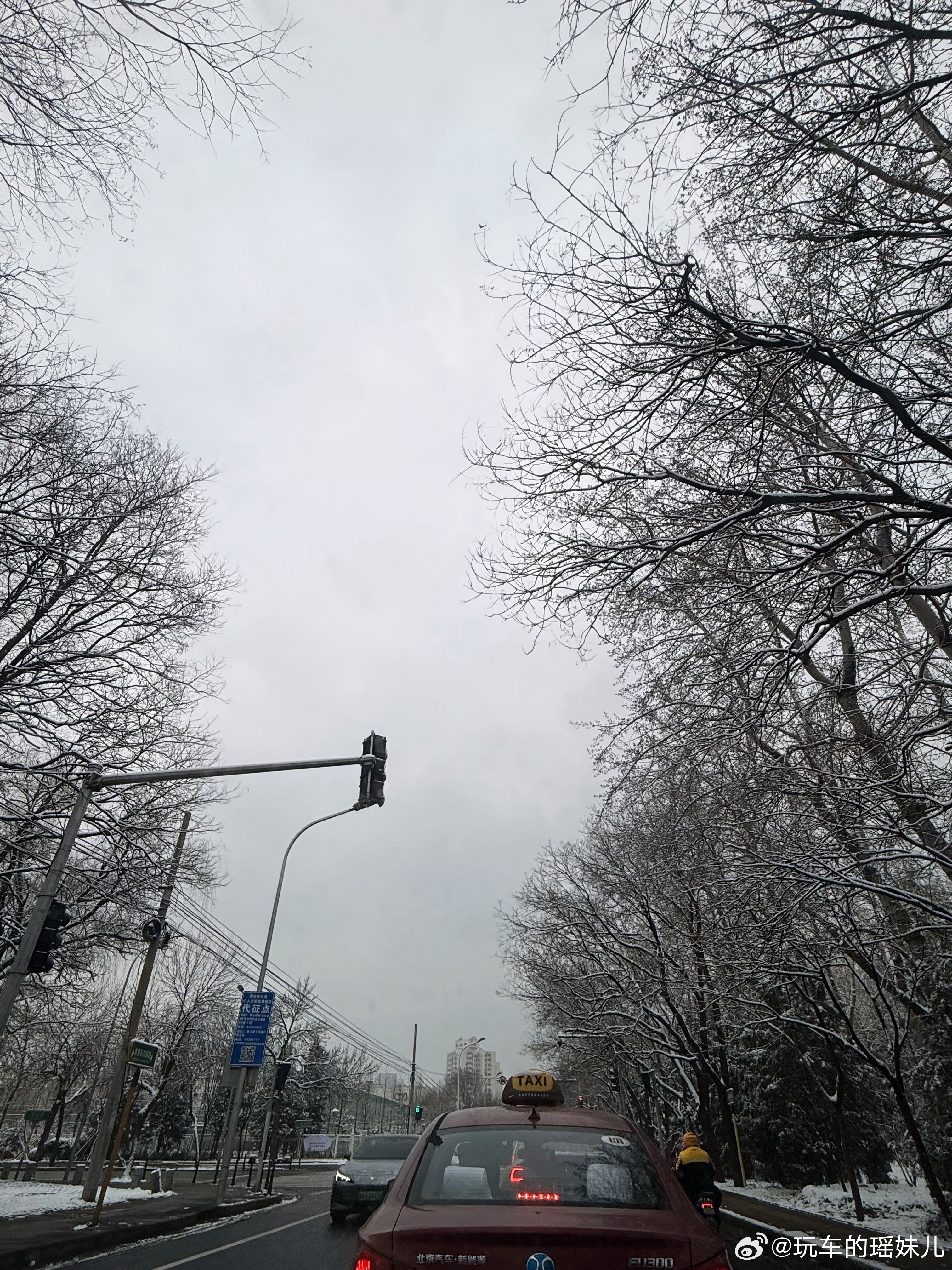 北京的雪真不小感觉在北京看到了雾凇！！ 第一次觉得搬砖的路上的树还挺美的！ 北京