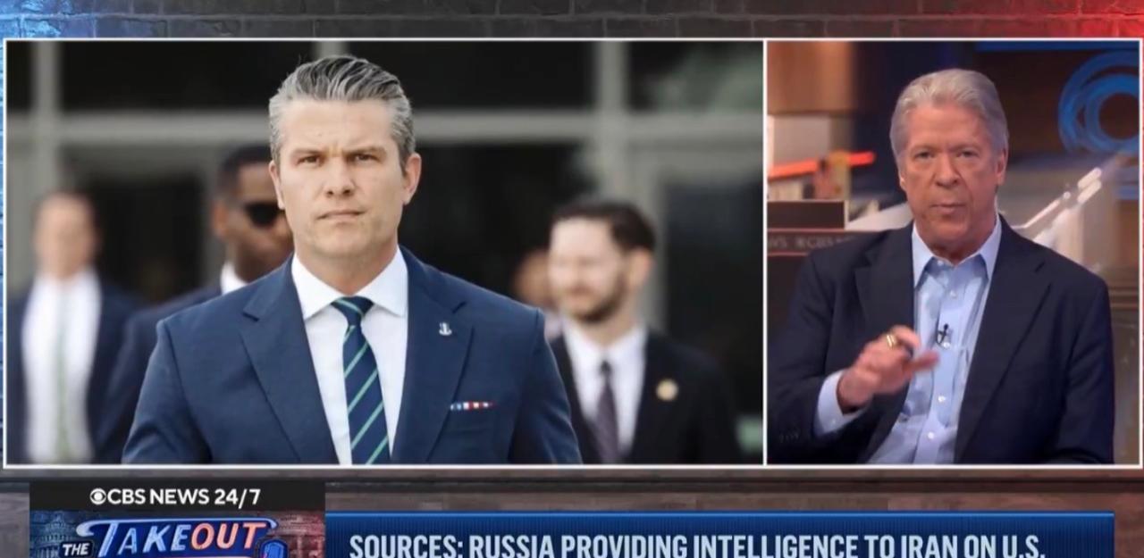 美国战争部长皮特·赫格塞斯今天表示，俄罗斯向伊朗军队提供情报不会危及美国军队的安