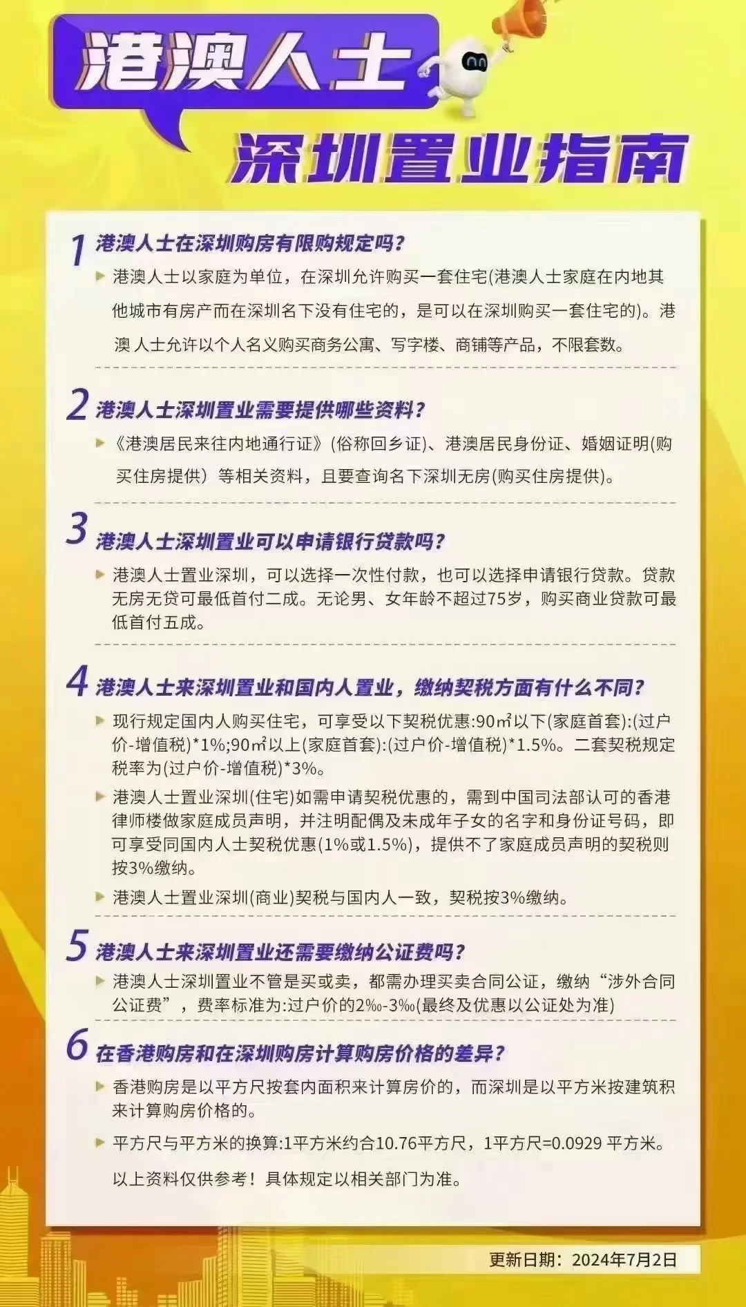 港澳人士在深圳置业指南⬇️