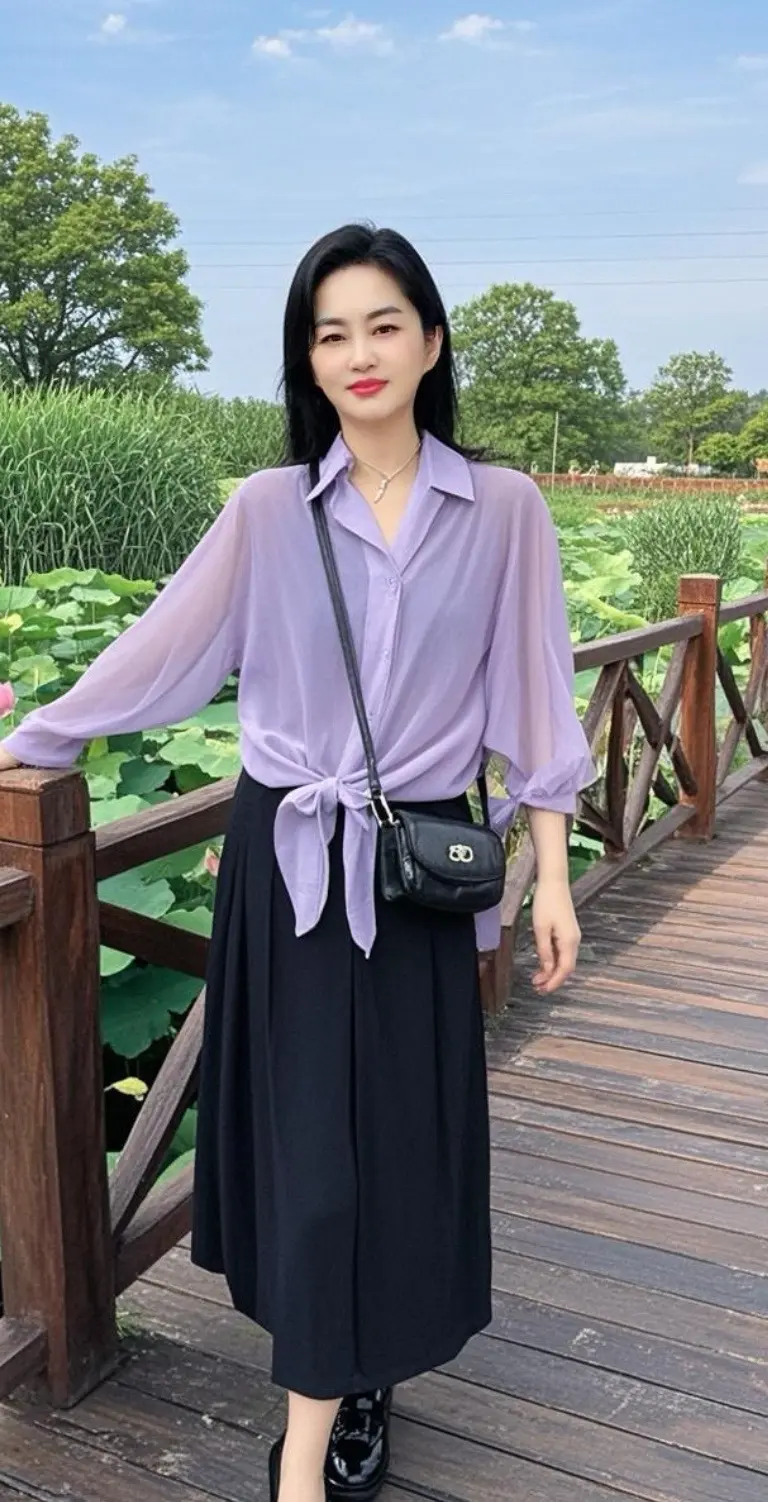 穿搭 穿出自信穿出美丽 荷畔雅韵