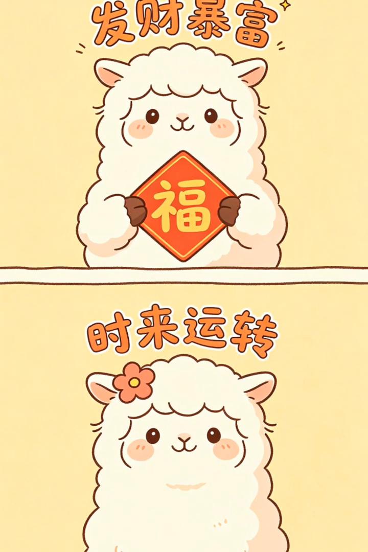 发财暴富，时来运转。