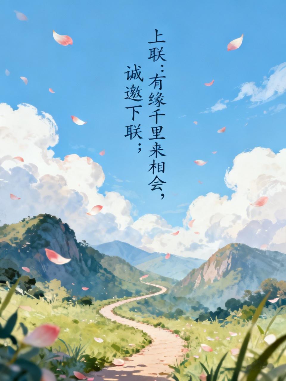 “有缘千里来相会”，这上联一出来就带着股奇妙的缘分感。经典的下联“无缘对面不相逢