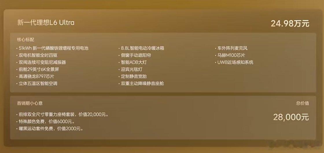 不说别的 就理想 L6 全系一个配置 24.98w 这个价格真的太香了启子的车理