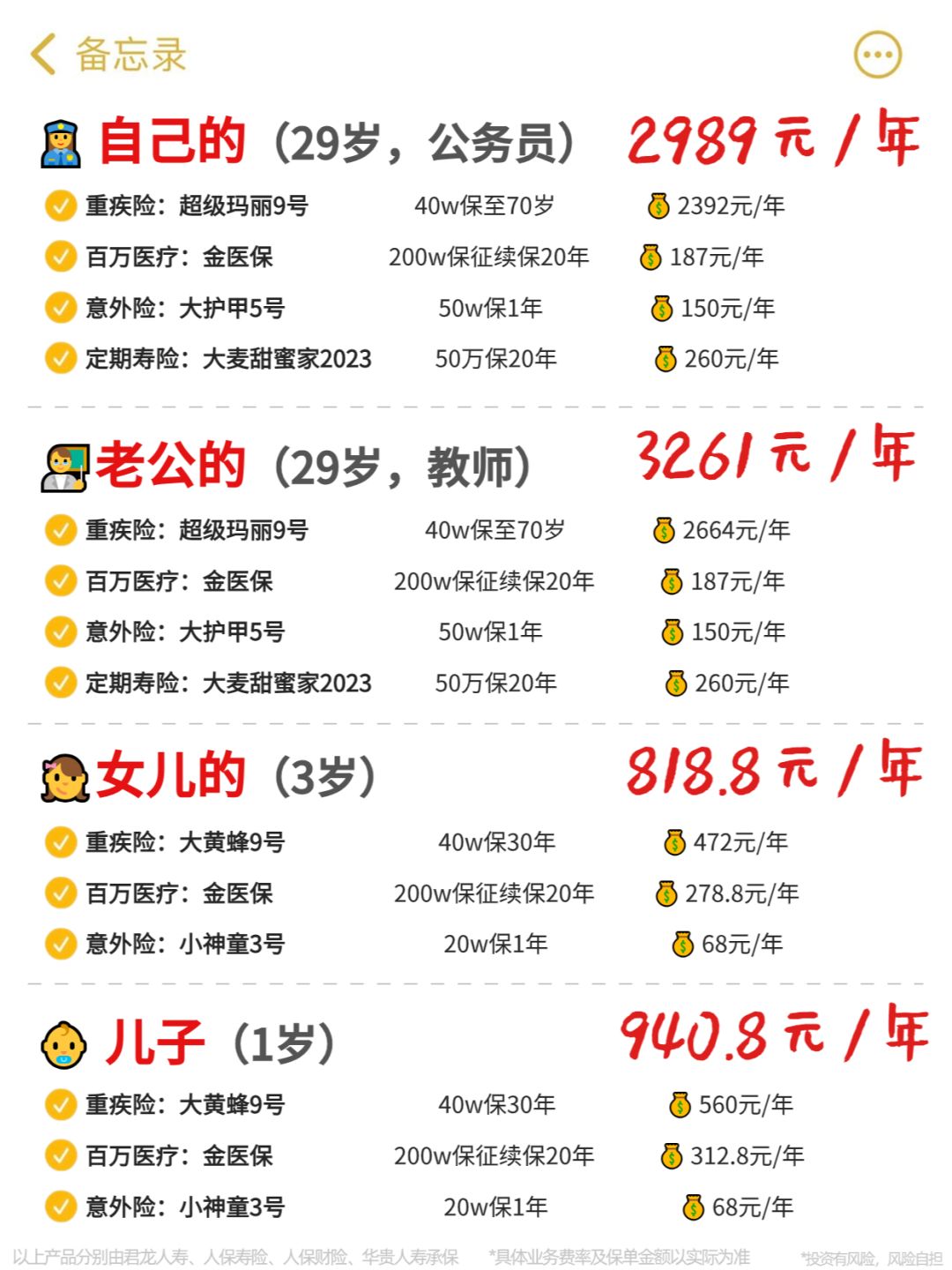 人均2k💰搞定一家四口的保险，性价比绝了