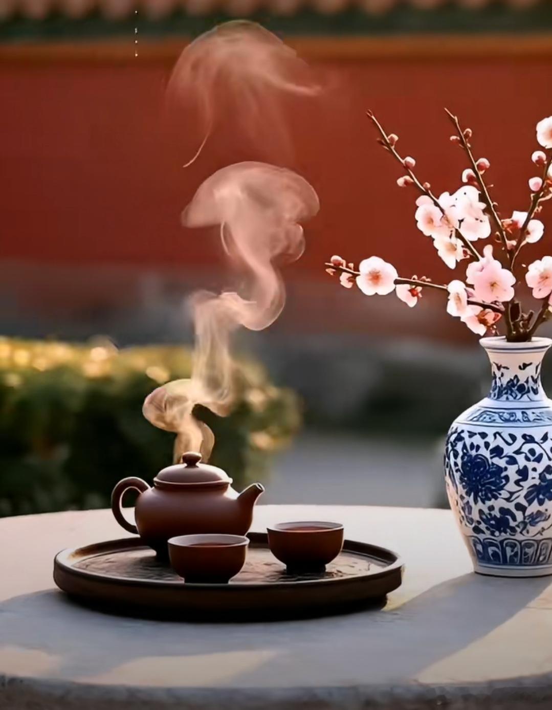 洋洋高锐、几朵梅香◎午后忆卿卿红墙几彷徨◎茶壶袅袅雾寒舍孤影长◎初秋凉气发庭树叶