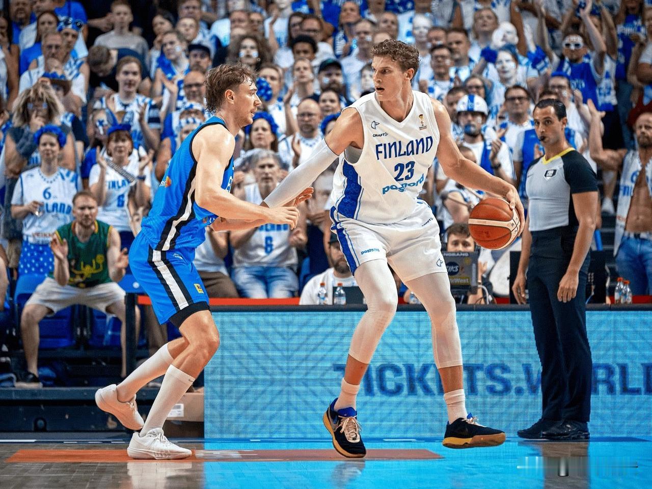 有朋友问，2米13的芬兰高炮台马尔卡宁，在NBA与FIBA给人不同的打球观感，他