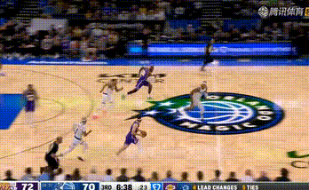 詹姆斯这个空接看的胆战心惊，没给2+1湖人vs魔术