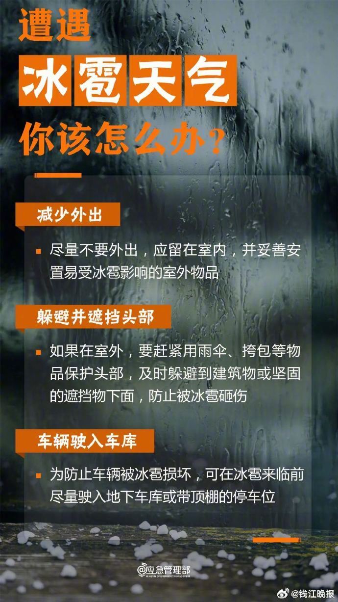 #西安冰雹# 遭遇冰雹天气你该怎么办？看图！ ​​​