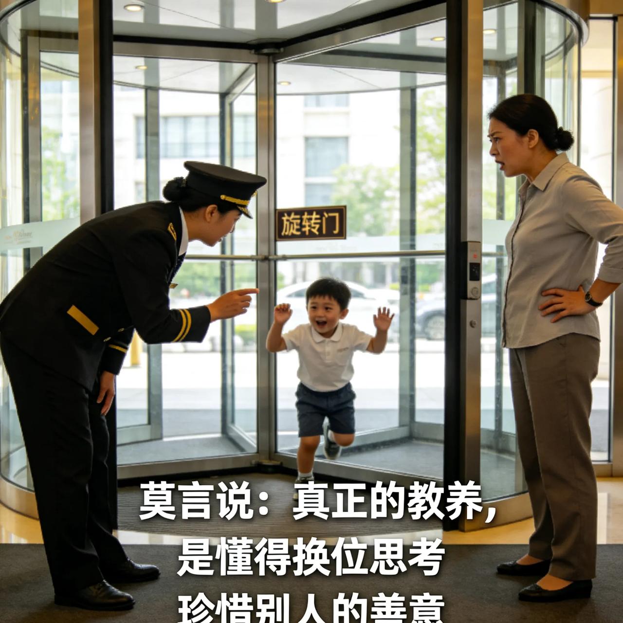 太离谱！酒店员工好心劝小孩别玩旋转门，反倒被家长报警逼道歉
 
山东一家酒店，小