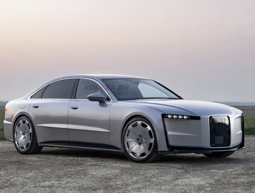 外媒做的新奥迪A8渲染图，有点帅哦