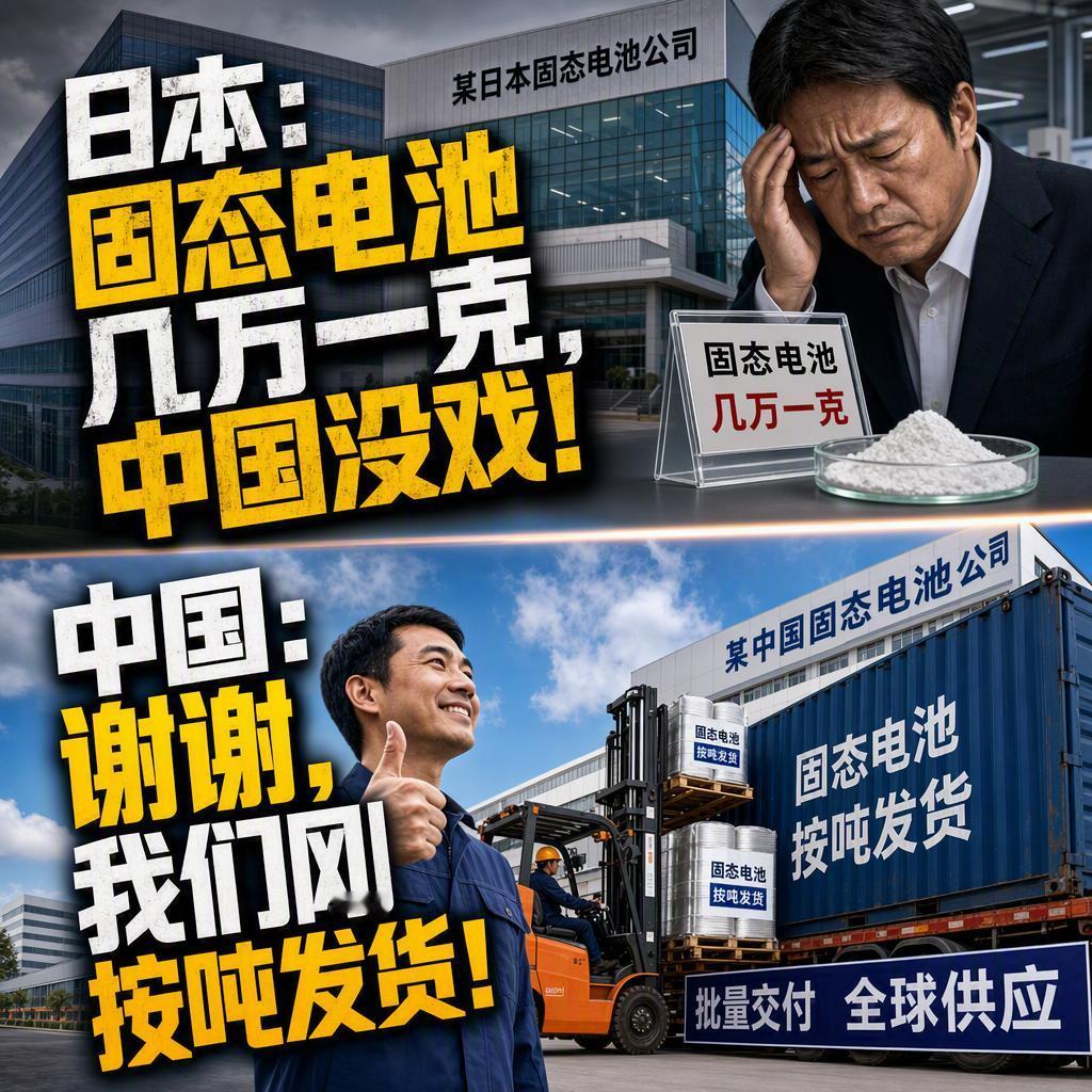 固态电池几万一克？很多人还停留在“中国造不出、只能看日本脸色”的旧印象里。
现实