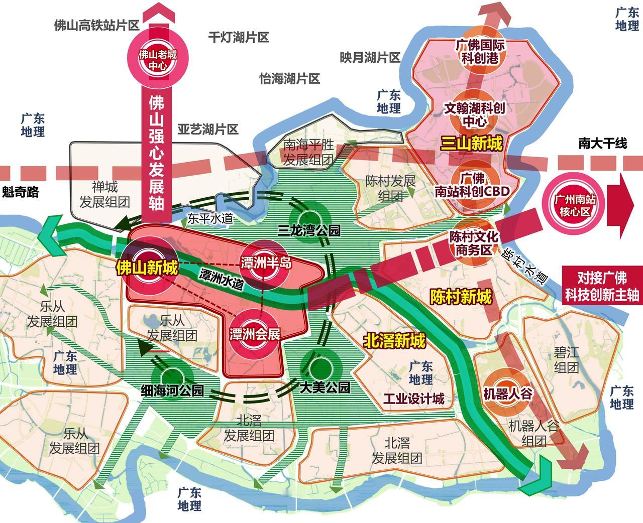 如果北滘镇、陈村镇合并为一个镇，上僚村就可以读适子学校，陈村新城居民可以读北滘新