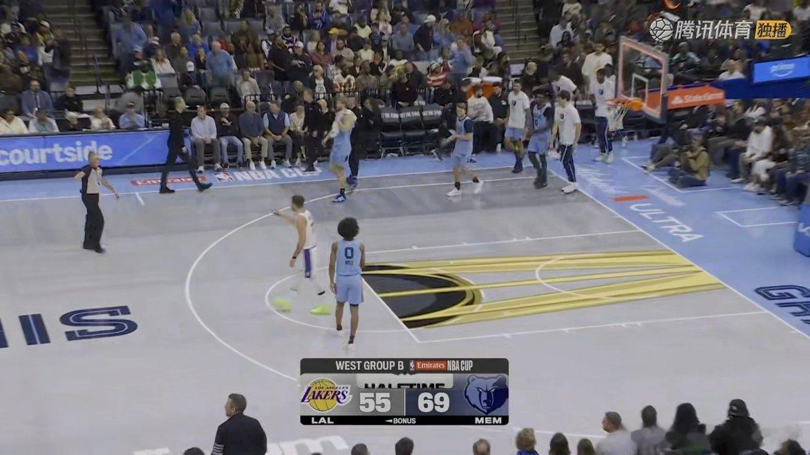 半场湖人55-69落后灰熊，有什么想说？ ​​​