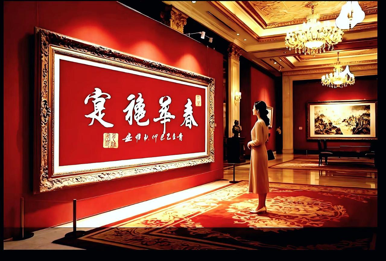 维安原创书法《春华秋实》巨幅书法作品欣赏 书法艺术品鉴