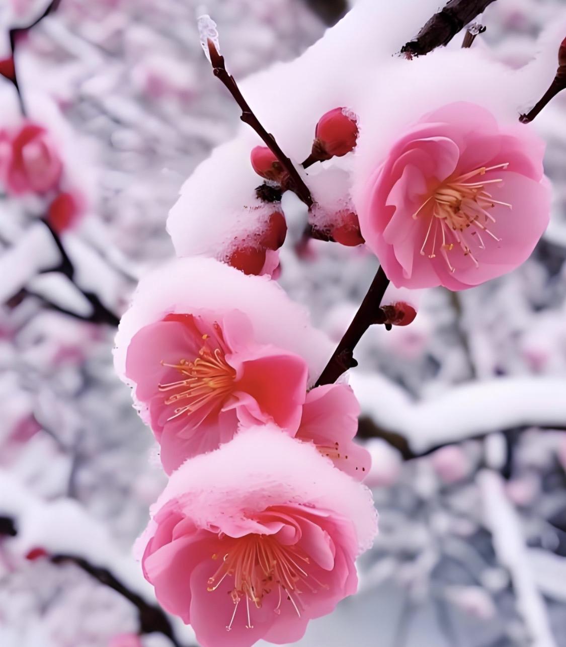 下联：雪飞梅绽冬韵浓，对上联霜落枫燃秋光艳；