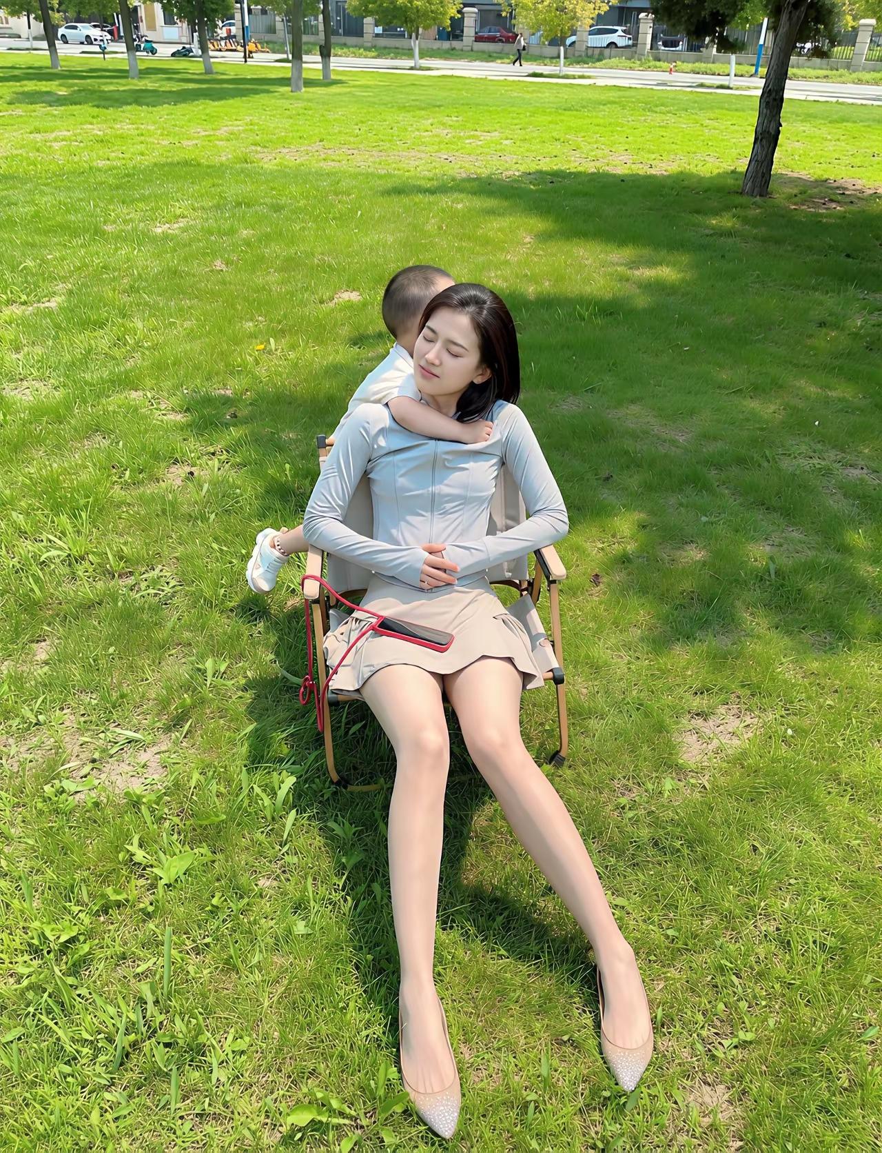 带娃的妈妈是最美的存在！
她或许没有精致的妆容，华丽的衣裳，但她的美，藏在对孩子