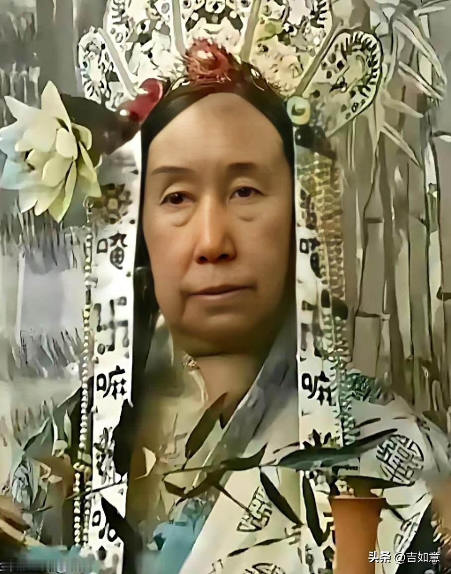 都说这是慈禧的真实照片，不知她戴上这喇嘛服饰要做什么。
瞧瞧这慈禧，单看面相，就
