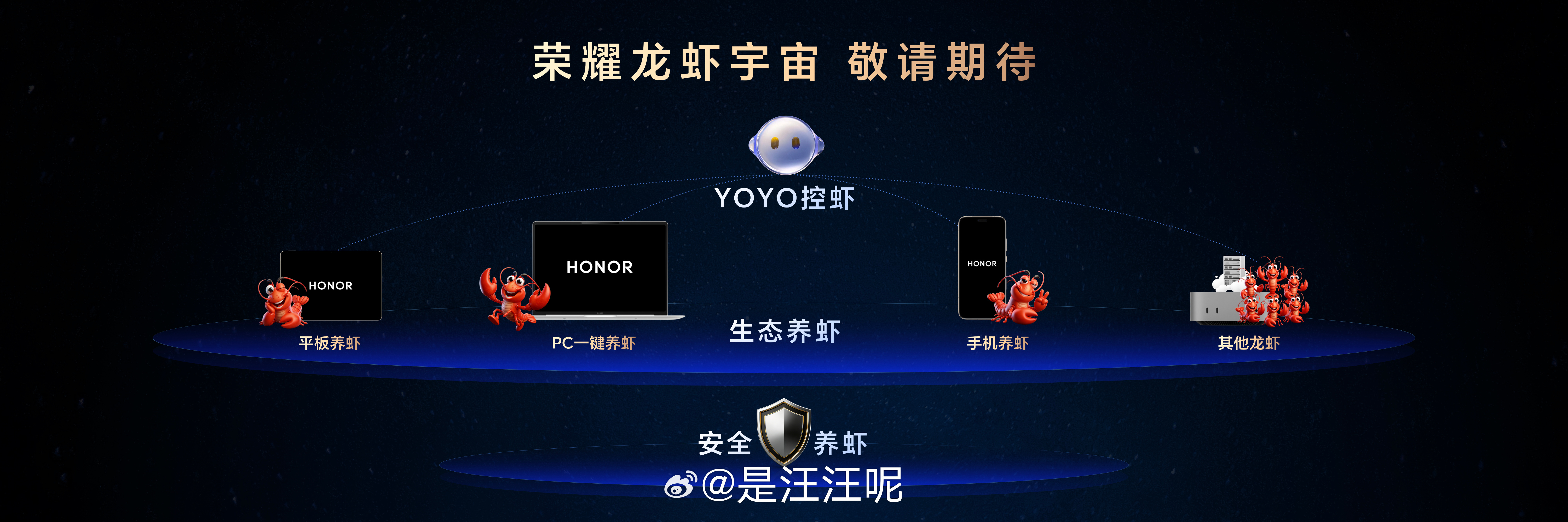 荣耀可以养龙虾啦！养虾浪潮风靡全球，荣耀快速跟进，同步推出“荣耀龙虾宇宙”，支持