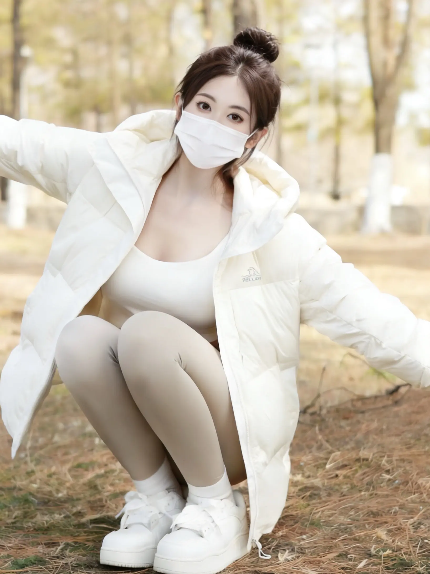 谁穿谁是氧气美女！这件奶白羽绒服太显气质。     懒人穿搭公式：羽绒...