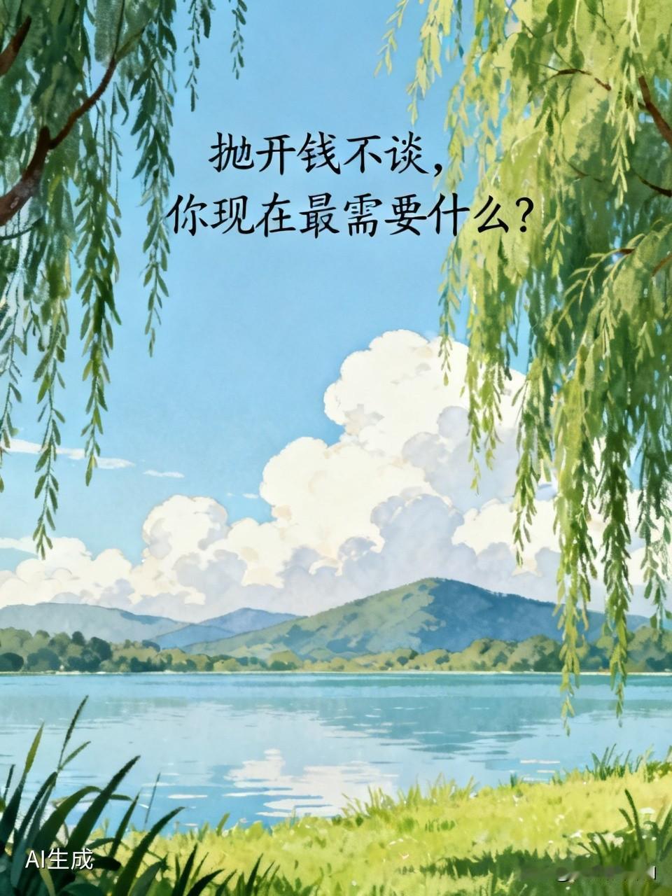 抛开钱那些烦心事，我现在最想要的就是踏踏实实的安稳。不用天天焦虑内耗，身体健健康