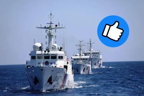 中国海警再传捷报！钓鱼岛海域海水清澈，一艘日本渔船鬼鬼祟祟地想往里闯，结果被咱们