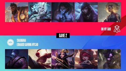  【OMG vs EDG】第二局

MVP：FoFo（乐芙兰）
双方都在狂给机会