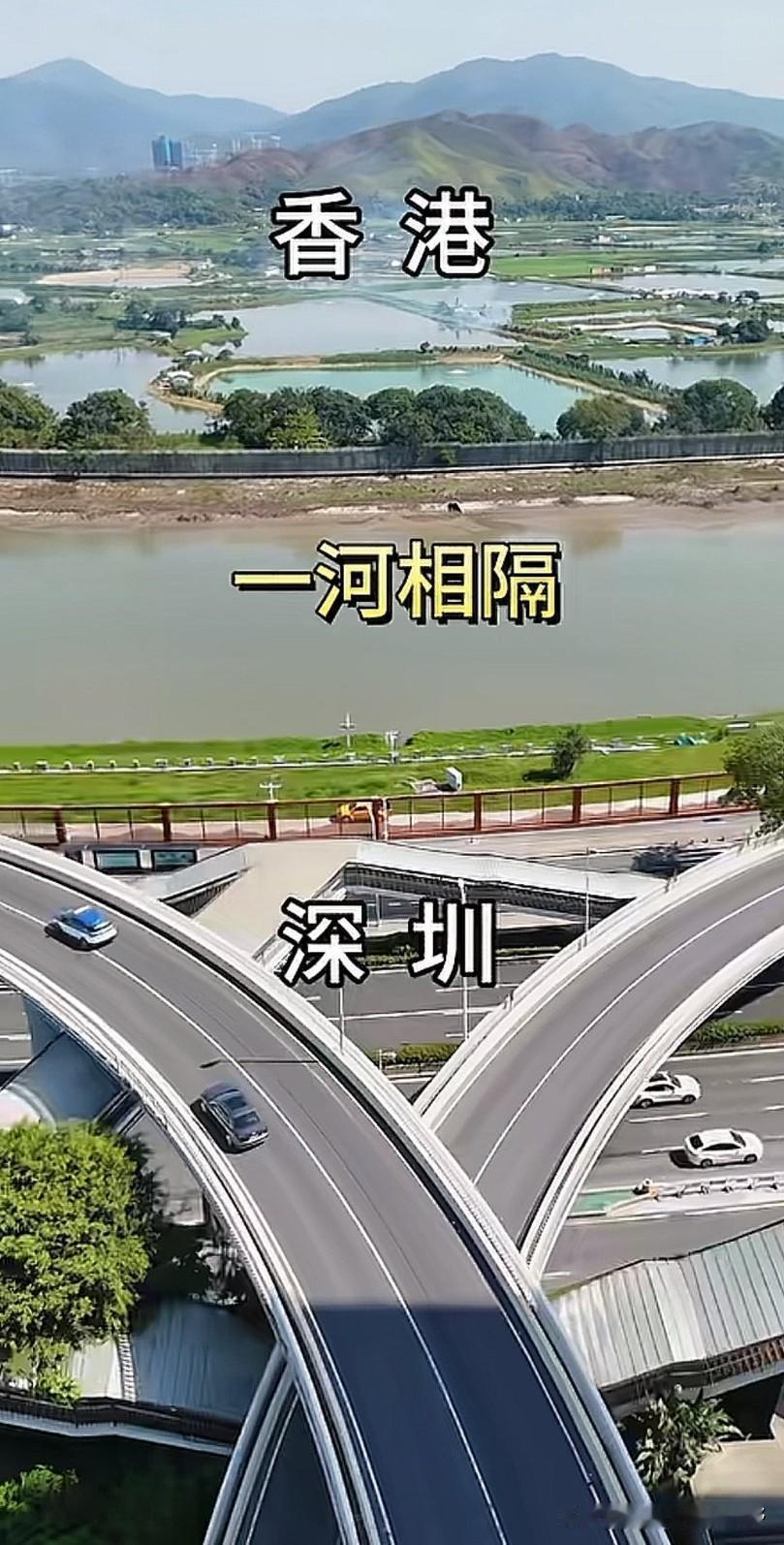 一条河分隔开的两岸，也是差异特别鲜明的两种环境。这里是深圳罗湖，中间的河就是深圳