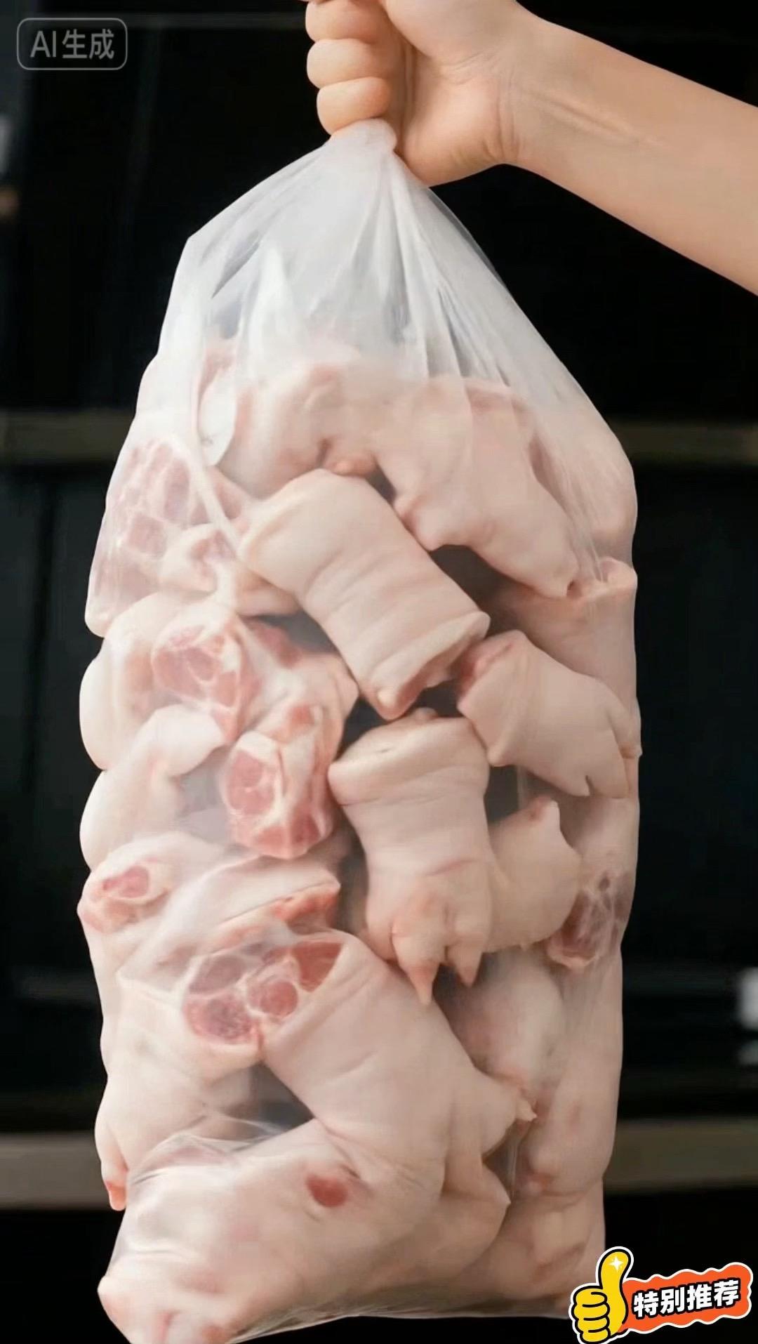 新鲜猪拐肘肘“宝子们，今日份硬货来啦！ 瞧这鲜猪蹄膀，简直是“肉中宝藏...