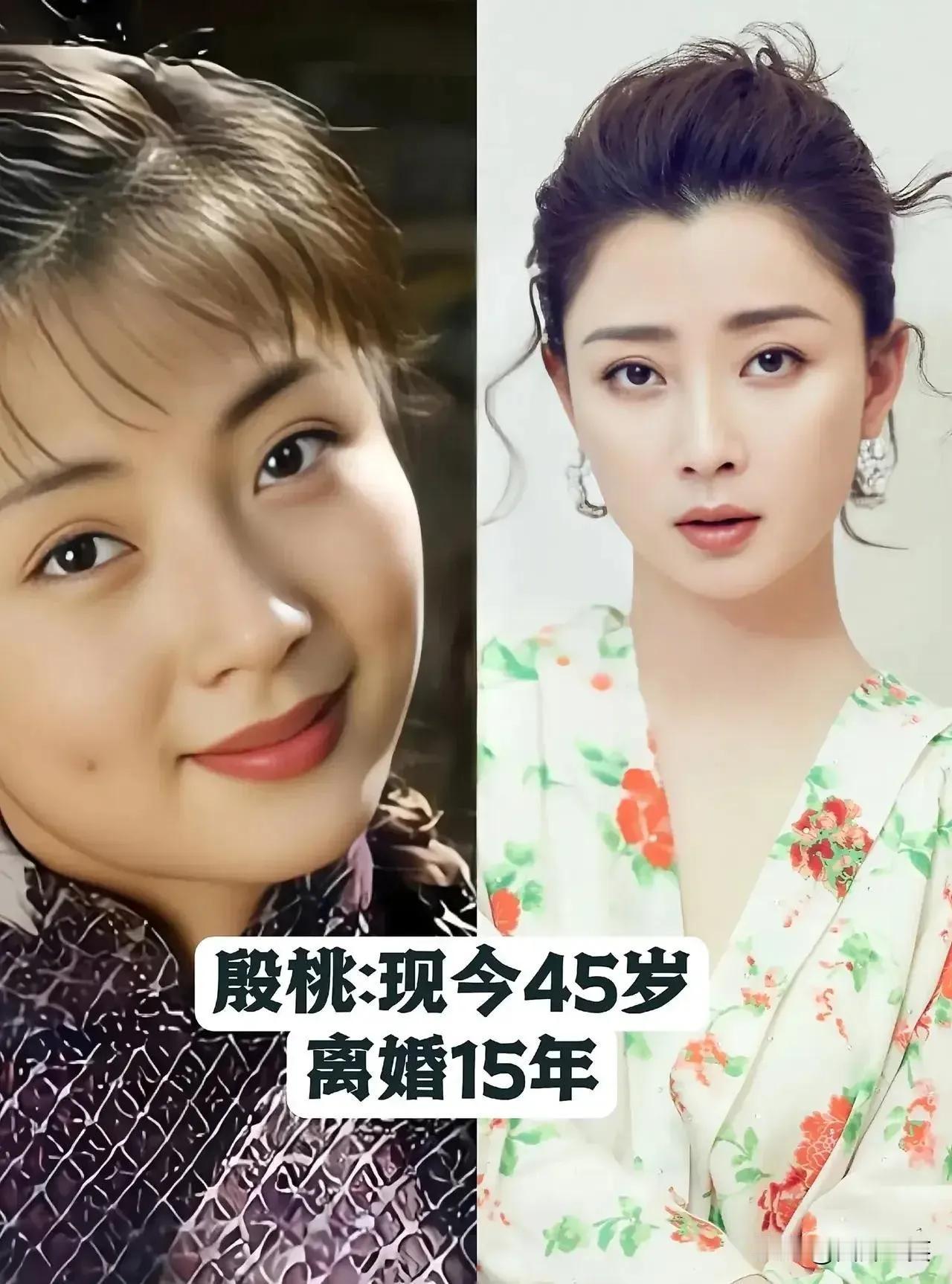 年轻的时候她们的颜值都很高。
年轻时的殷桃,长着一张标准的鹅蛋脸,一双灵动的大眼
