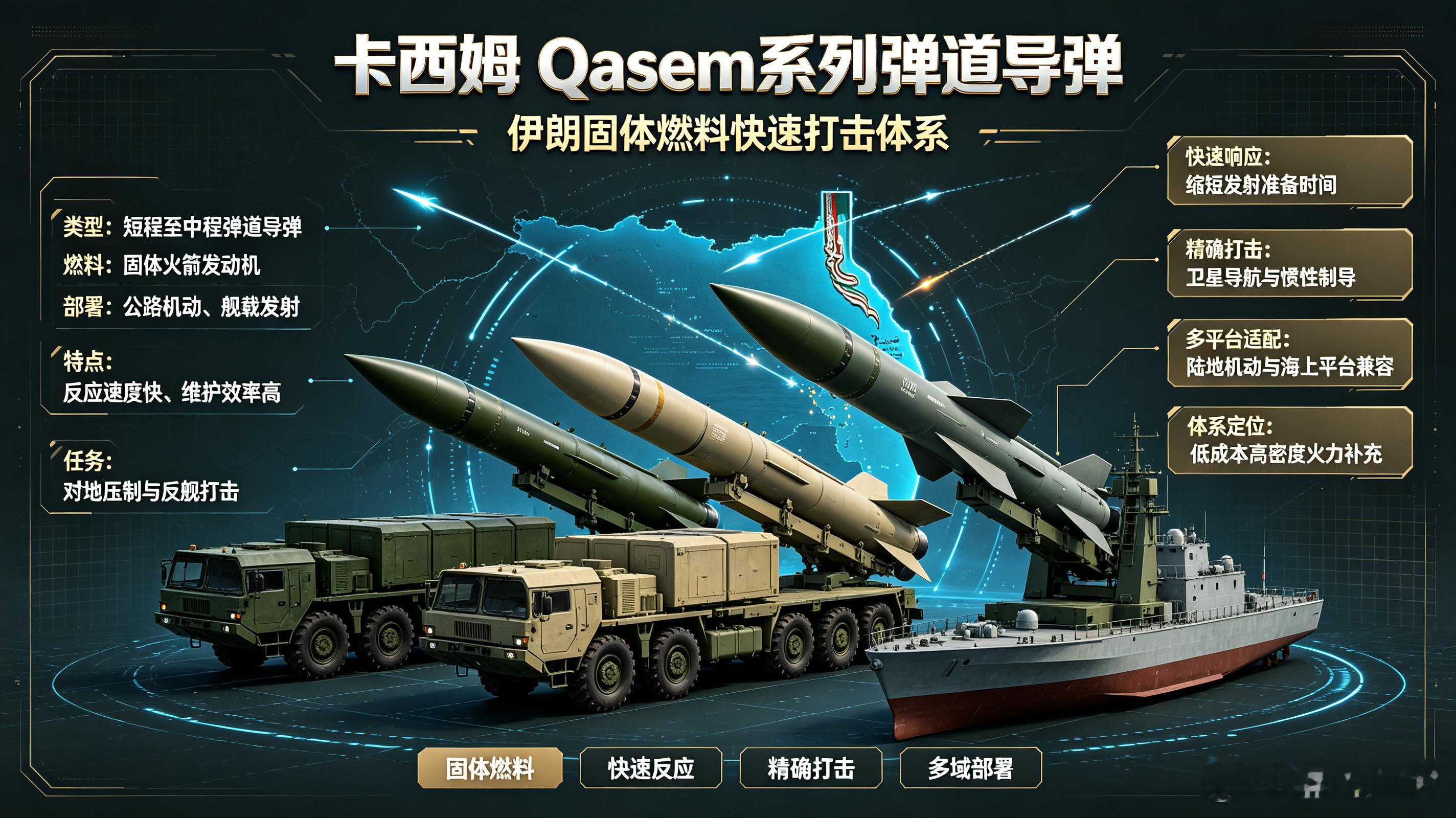 “卡西姆”（Qasem）系列是伊朗近年来投入实战的弹道导弹家族，以纪念遭美军暗杀