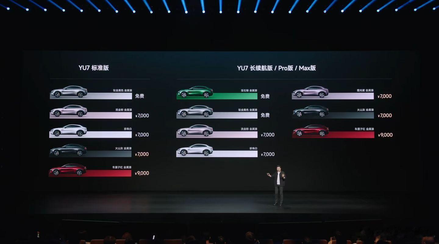 小米发布会小米 YU7标准版发布，起步价23.35万元！搭载73度磷酸铁锂电池，